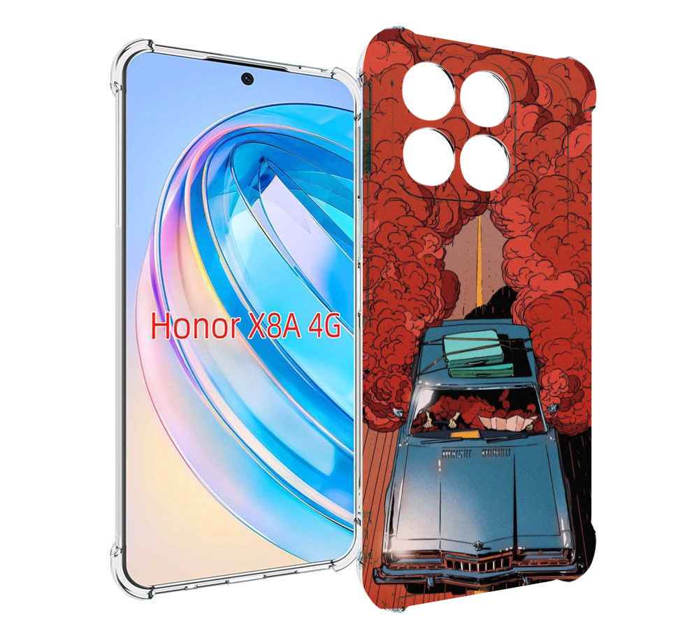

Чехол MyPads машина мчится с дымком для Honor X8a, Tocco