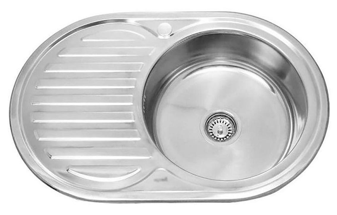 фото Мойка врезная sinklight n 7750 eco r 0.6/160 1p глянец