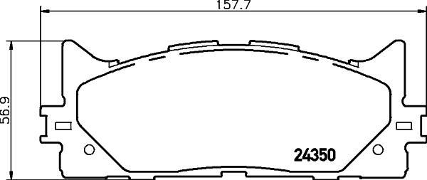 

Колодки дисковые передние toyota camry acv 40/45 06> Np1015