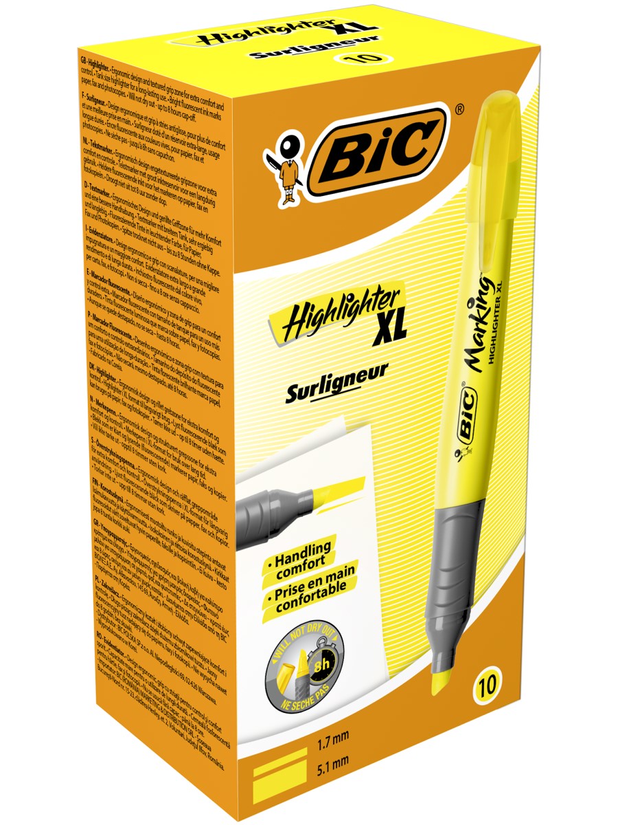 

Текстовыделитель BIC Highlighter XL Коробка x10 шт