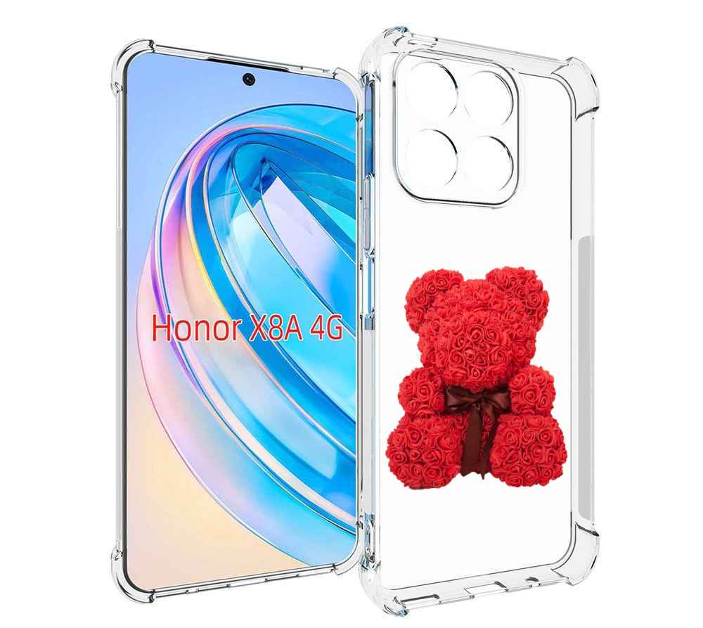 

Чехол MyPads мишка-из-розочек для Honor X8a, Tocco