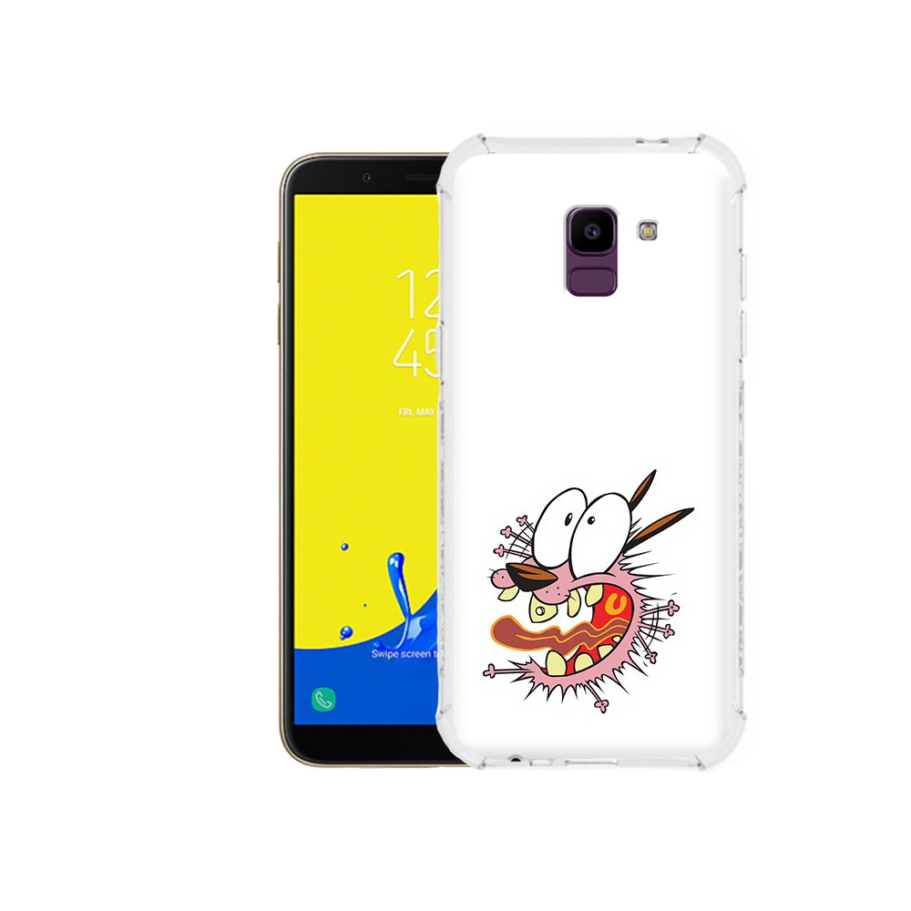 

Чехол MyPads Tocco для Samsung Galaxy J6 (2018) испуганный бобик, Прозрачный, Tocco