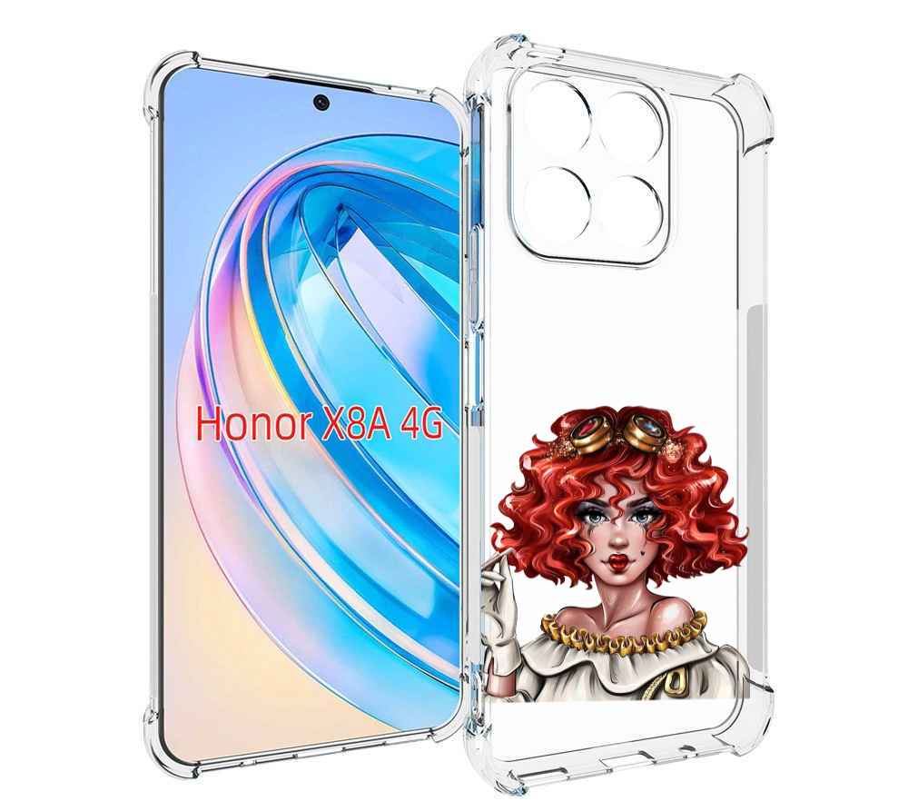 

Чехол MyPads модель-в-сине-красных-очках женский для Honor X8a, Tocco
