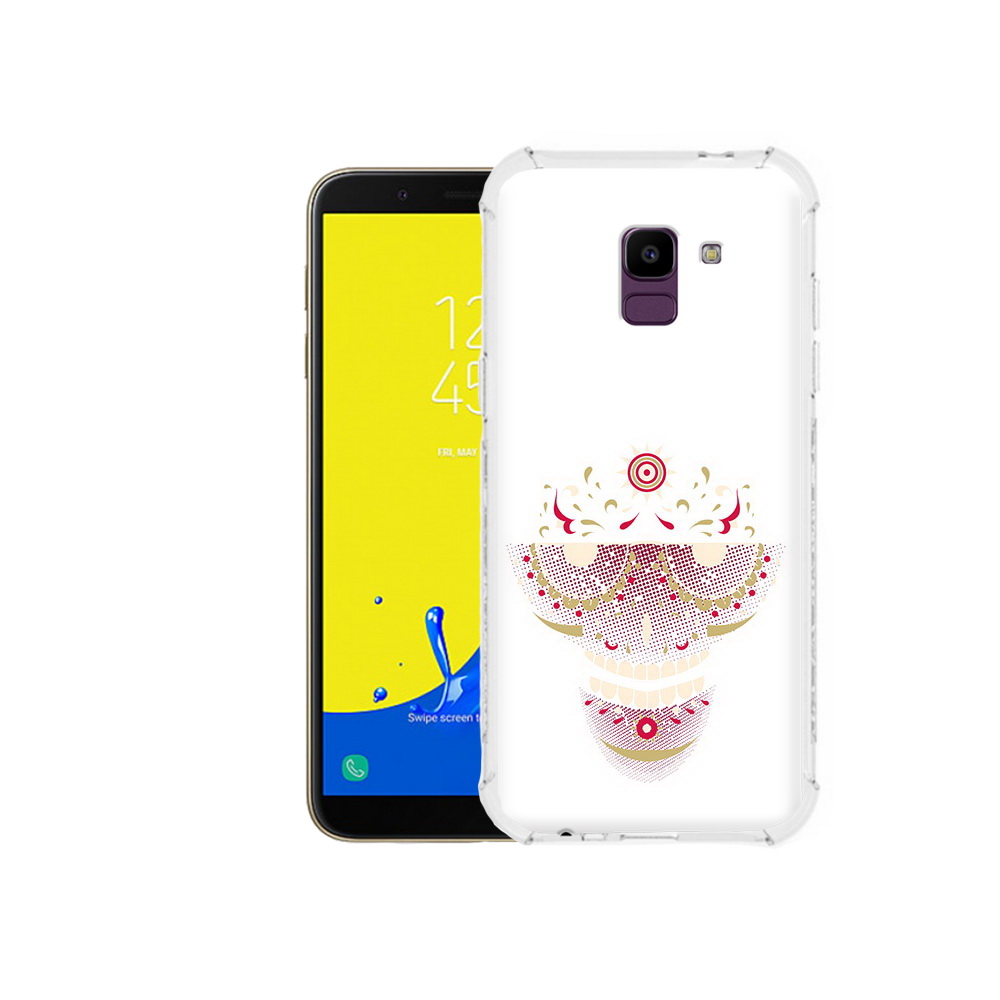 

Чехол MyPads Tocco для Samsung Galaxy J6 (2018) карнавальный скелет абстракция, Прозрачный, Tocco