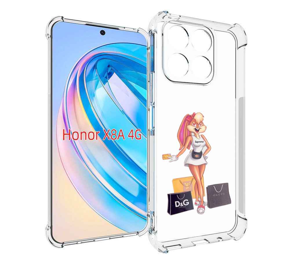 

Чехол MyPads модница-зайка женский для Honor X8a, Tocco
