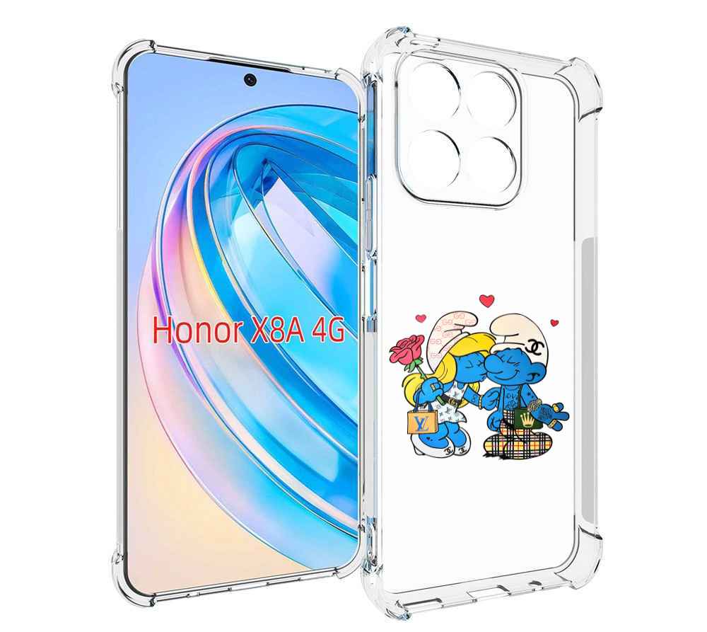

Чехол MyPads модные-смурфики для Honor X8a, Tocco