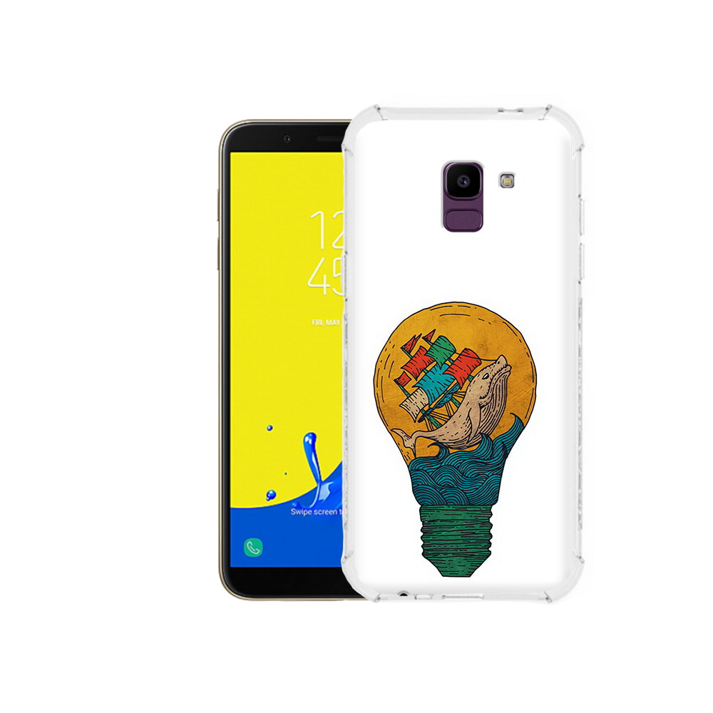 

Чехол MyPads Tocco для Samsung Galaxy J6 (2018) кит в лампочке с парусами, Прозрачный, Tocco