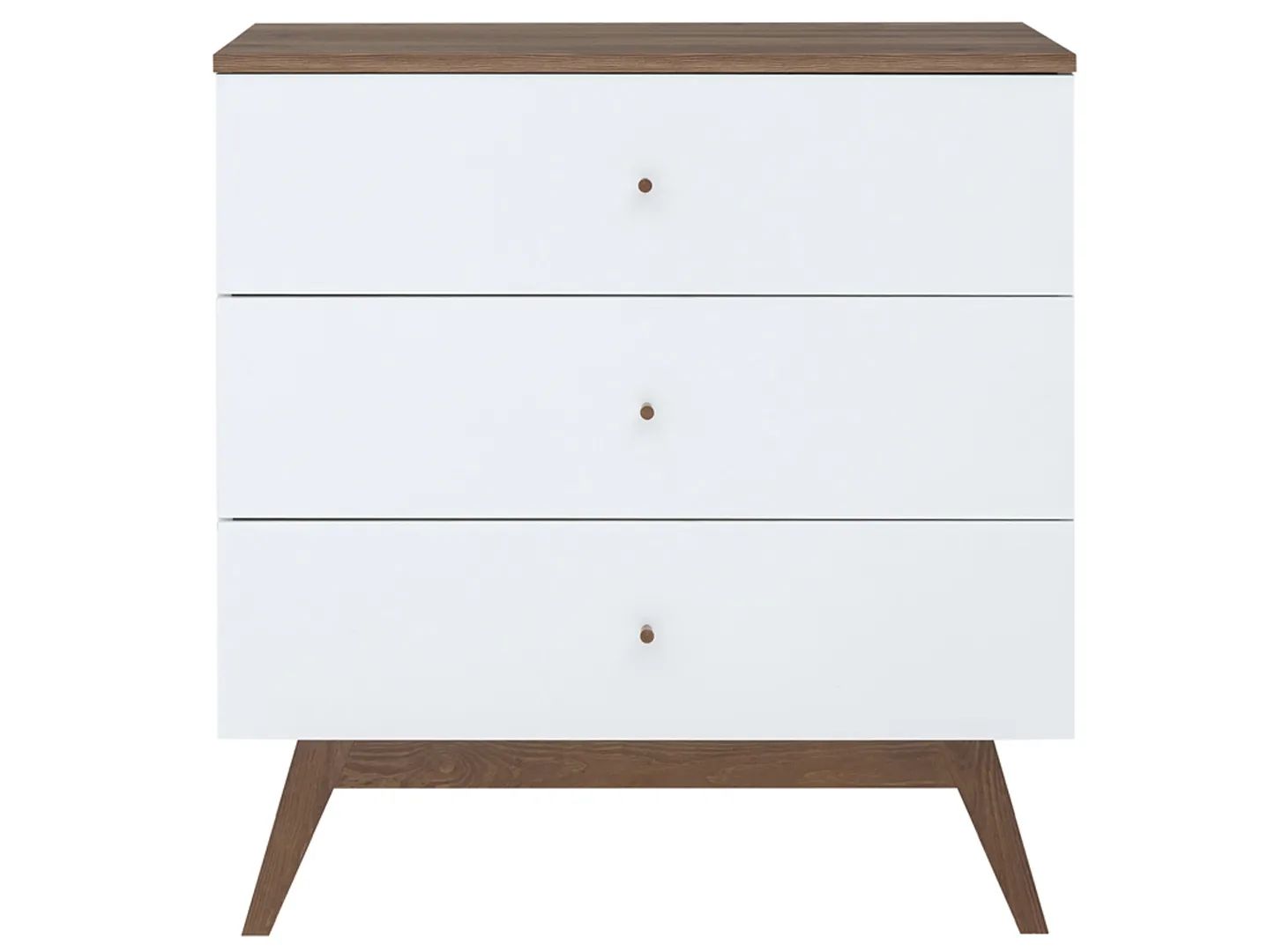 Комод-тумба Heda KOM3S (Белый/Лиственница сибирская золотая)