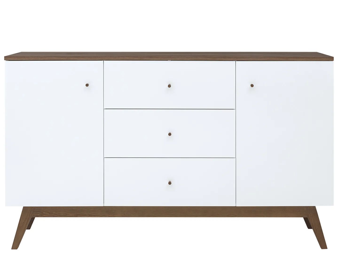 Комод 3 ящ. Heda KOM2D3S (Белый/лиственница сибирская золотая)