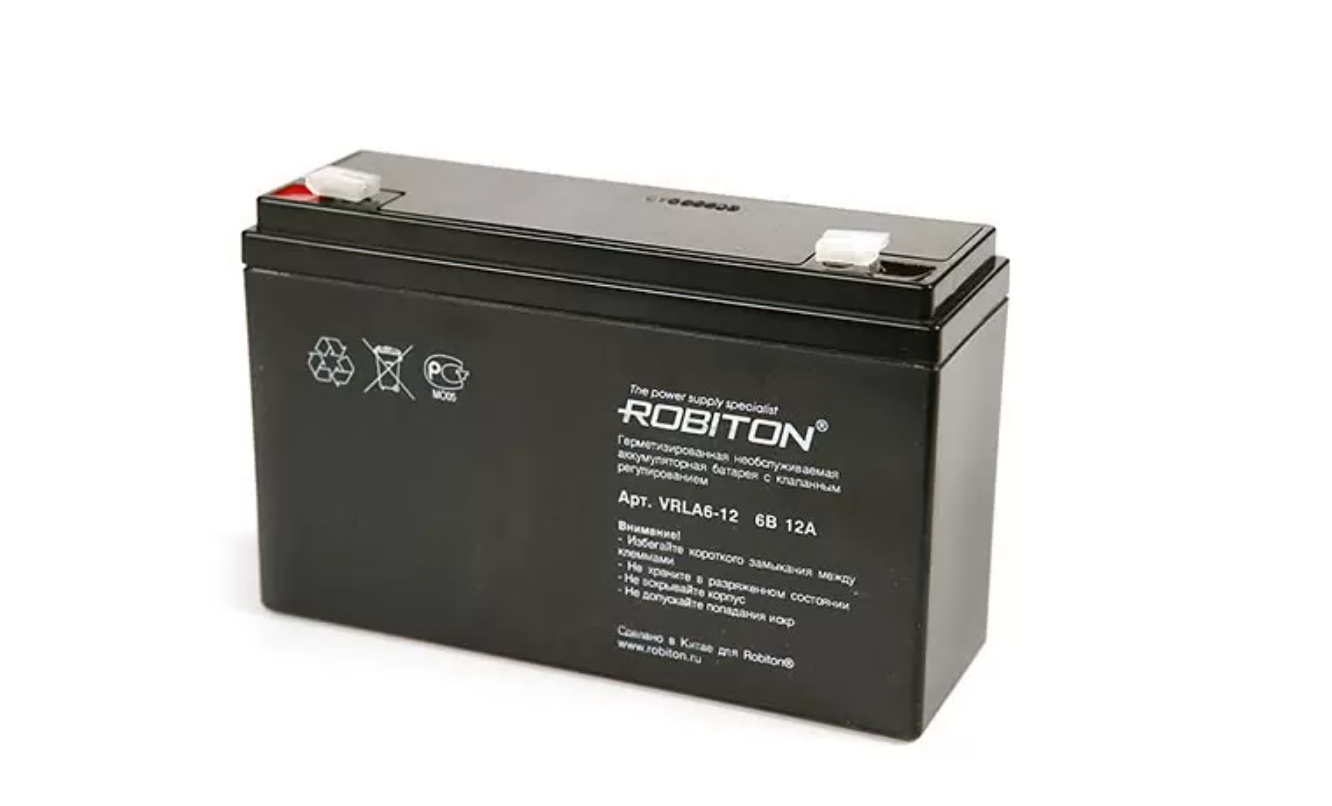 Аккумулятор для ИБП ROBITON VRLA 6-12 12 А/ч 6 В