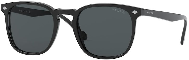 

Солнцезащитные очки унисекс VOGUE 0VO5328S / 52 W44/87, черный, 0VO5328S / 52 W44/87
