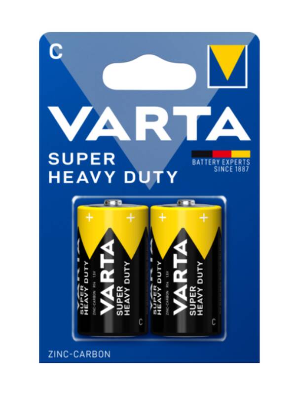 Батарейка Varta SUPERLIFE R14 C BL2 Heavy Duty 1.5V 02014-2