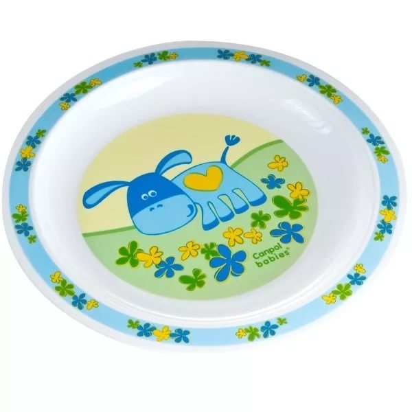 Тарелка пластиковая Canpol арт. 4/411, 12м+, цвет голубой