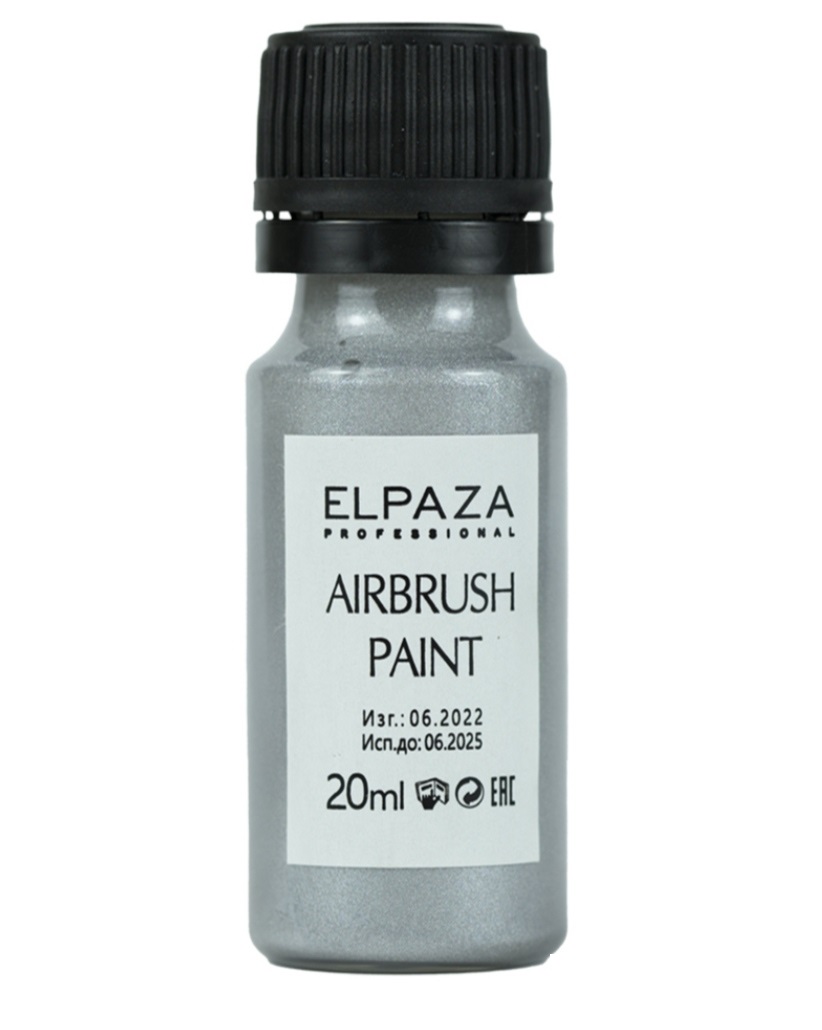 Краска для аэрографа Elpaza Airbrush Paint серебро елочный шар 6 шт серебро 8 см пластик syqc 012232s