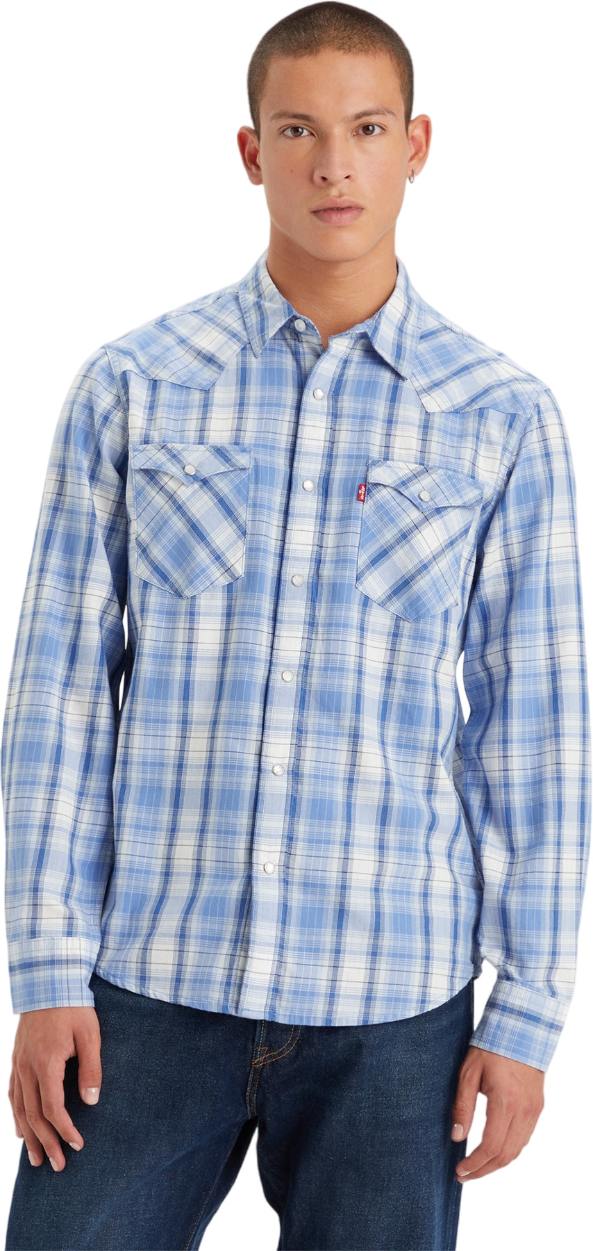

Рубашка мужская Levi's CLASSIC WESTERN STANDARD BLUES голубая S, Голубой, CLASSIC WESTERN STANDARD BLUES