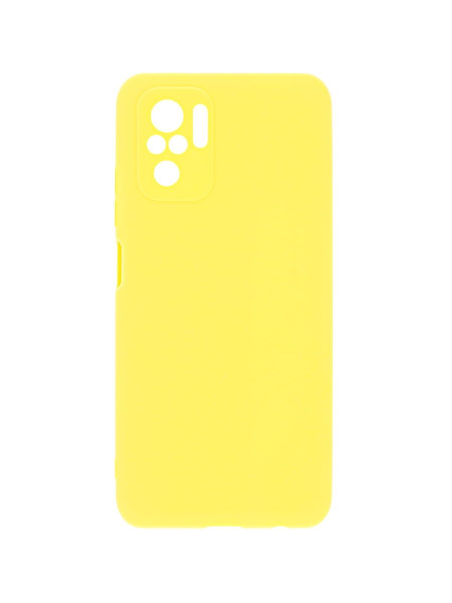фото Чехол накладка soft matte для xiaomi redmi note 10/note 10s (желтый) защита камеры zibelino