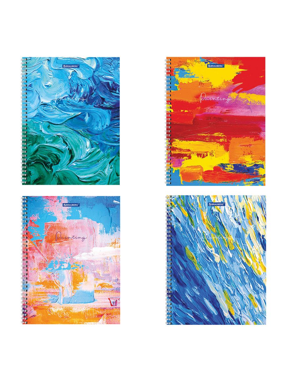 

Тетрадь А4, 120 л, клетка, обложка картон, Painting, 8 шт