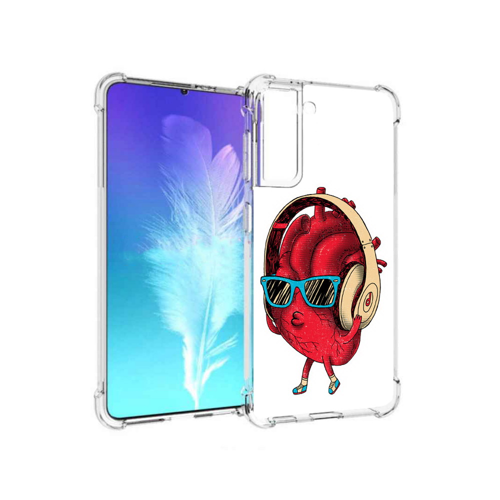

Чехол MyPads Tocco для Samsung Galaxy S21 слушай сердце (PT157088.510.609), Прозрачный, Tocco