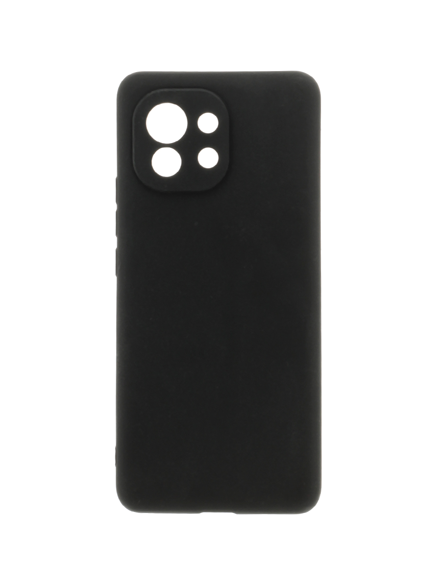 фото Чехол накладка soft matte для xiaomi mi 11 (черный) защита камеры zibelino