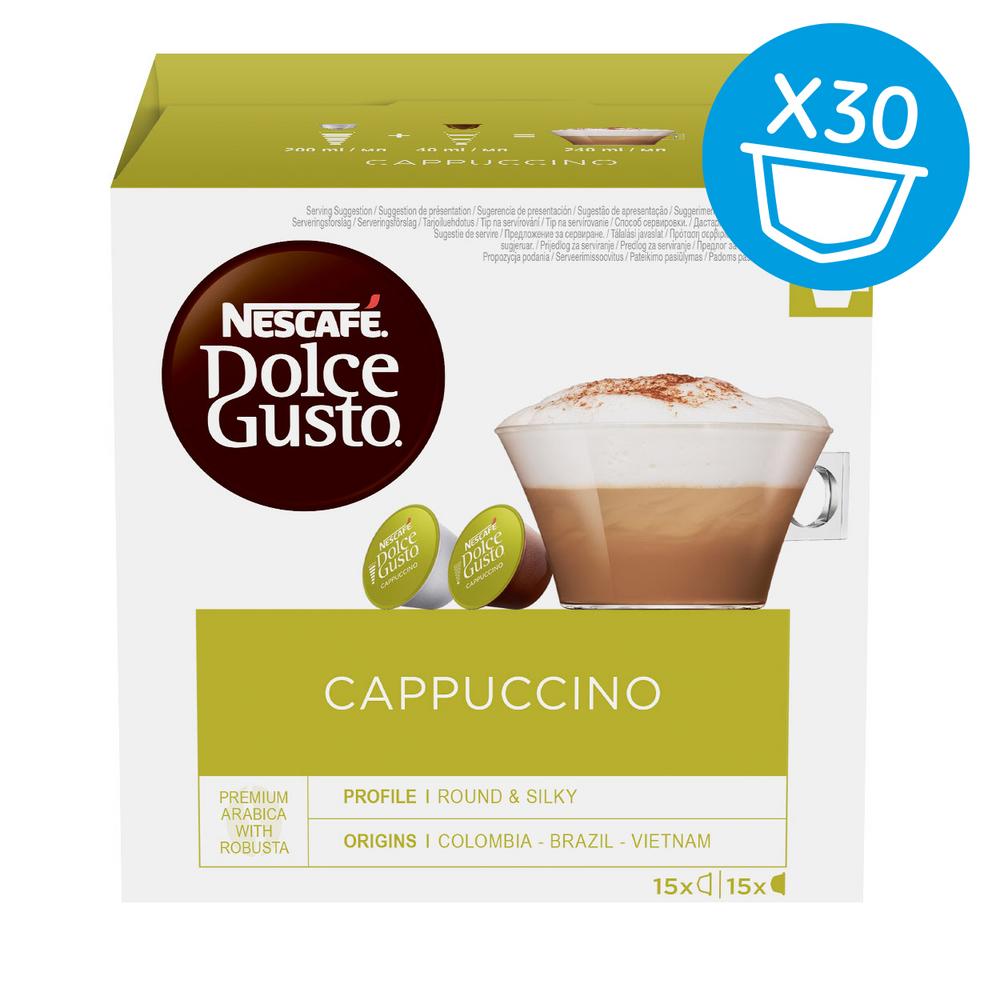 фото Кофе в капсулах dolce gusto cappuccino в большой упаковке, 30 кап. nescafe dolce gusto