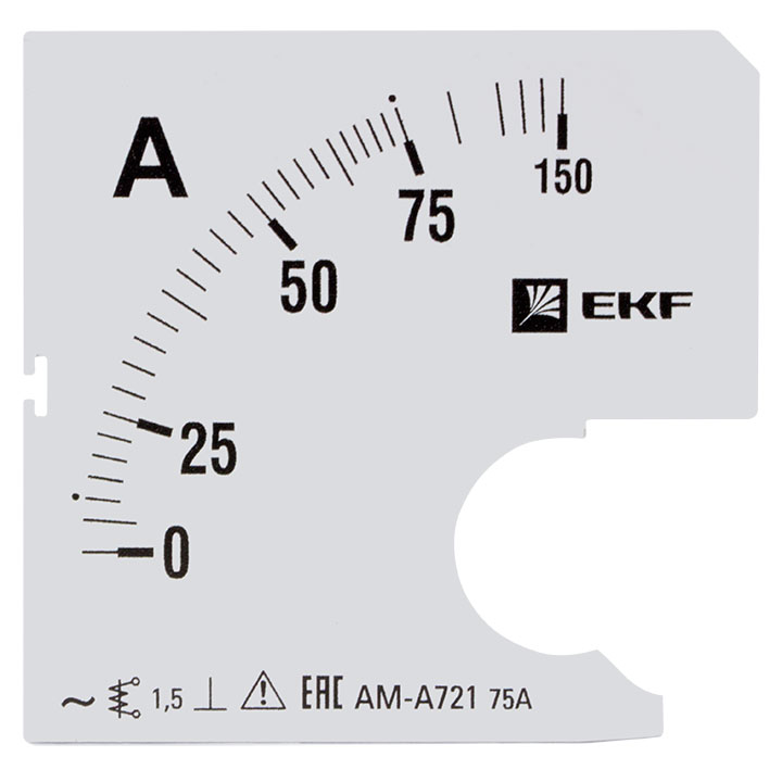 Шкала сменная для A721 75/5А-1,5 EKF PROxima