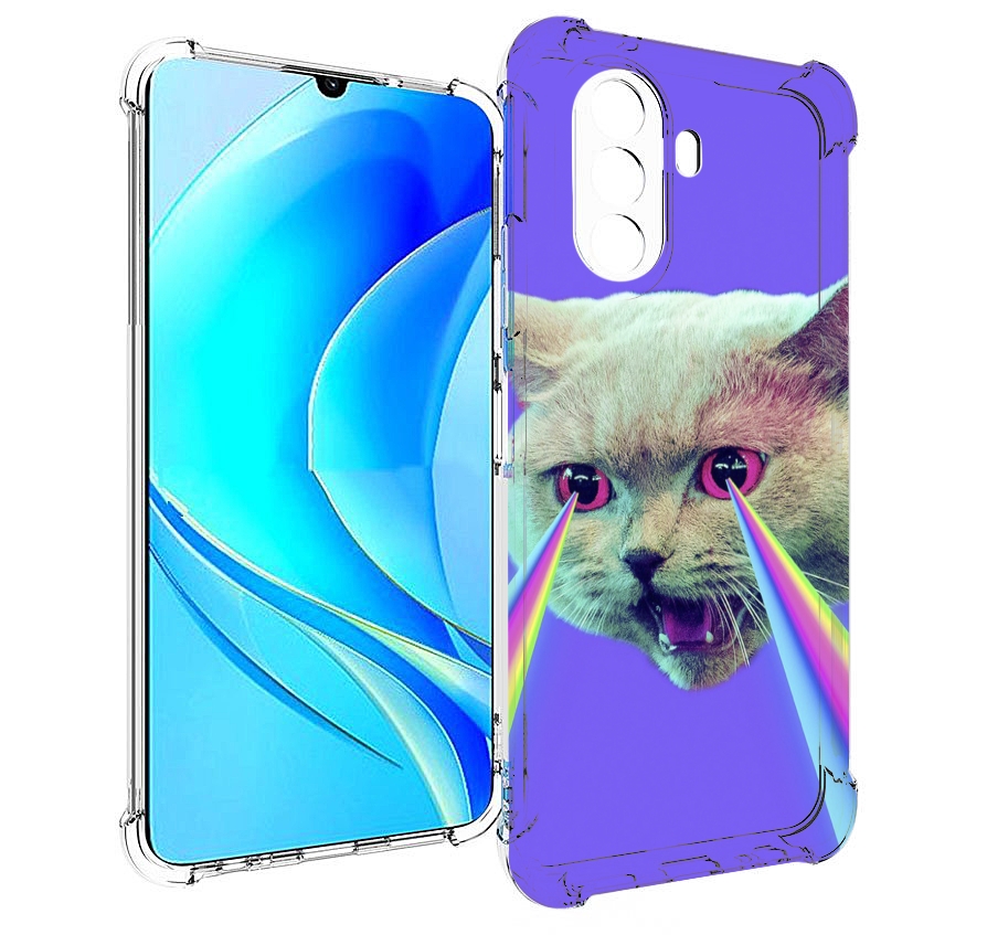 

Чехол MyPads кот с радугой в глазах для Huawei Nova Y70 / Nova Y70 Plus (MGA-LX9N), Прозрачный, Tocco