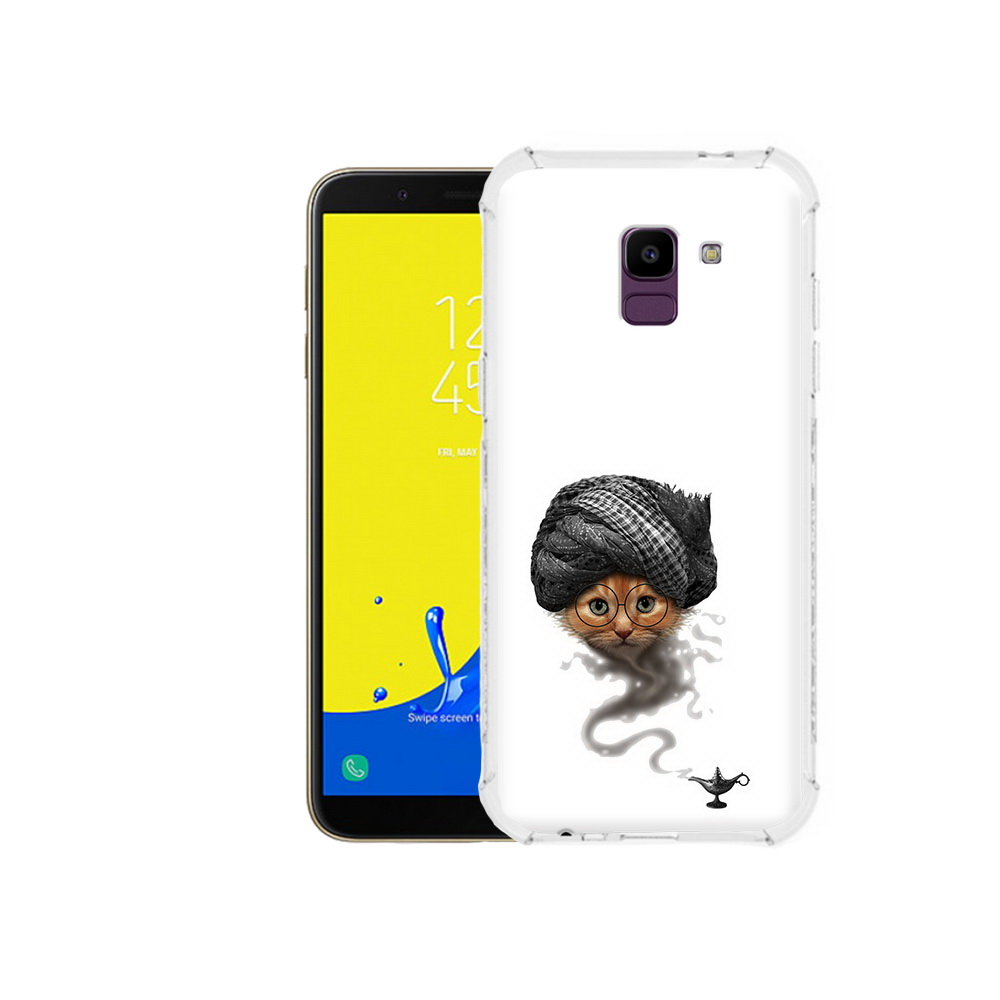 

Чехол MyPads Tocco для Samsung Galaxy J6 (2018) кот джин, Прозрачный, Tocco