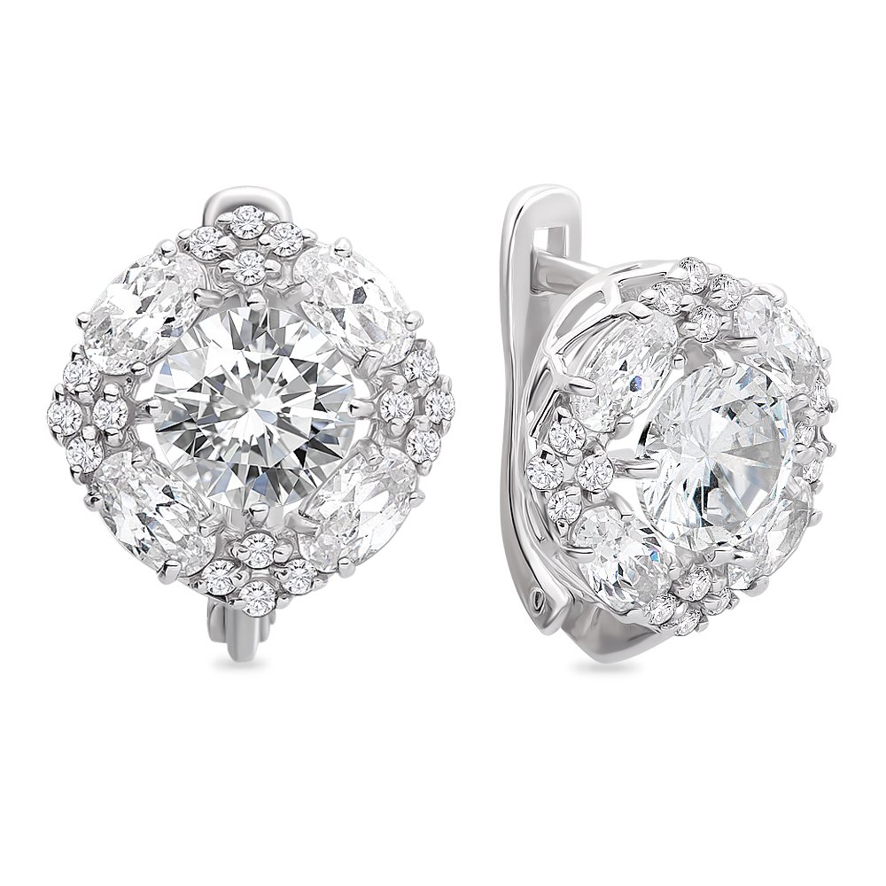 

Серьги из серебра с фианитом 585Gold 702006329, 702006329