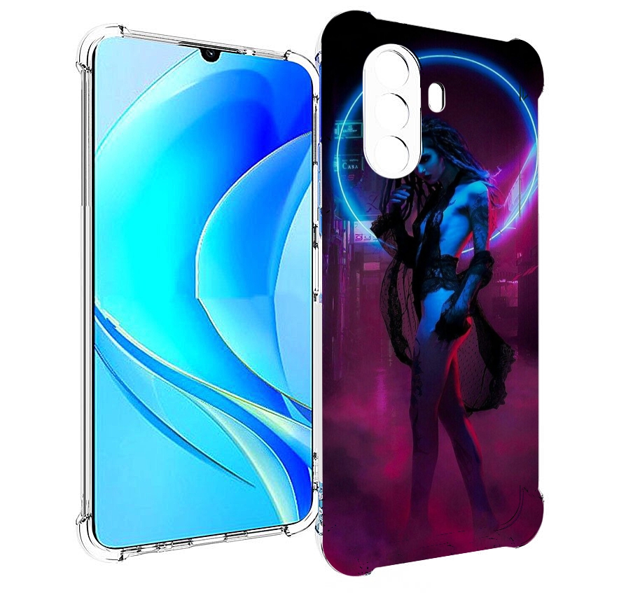 

Чехол MyPads красивая девушка в дыму неон женский для Huawei Nova Y70 / Nova Y70 Plus, Прозрачный, Tocco
