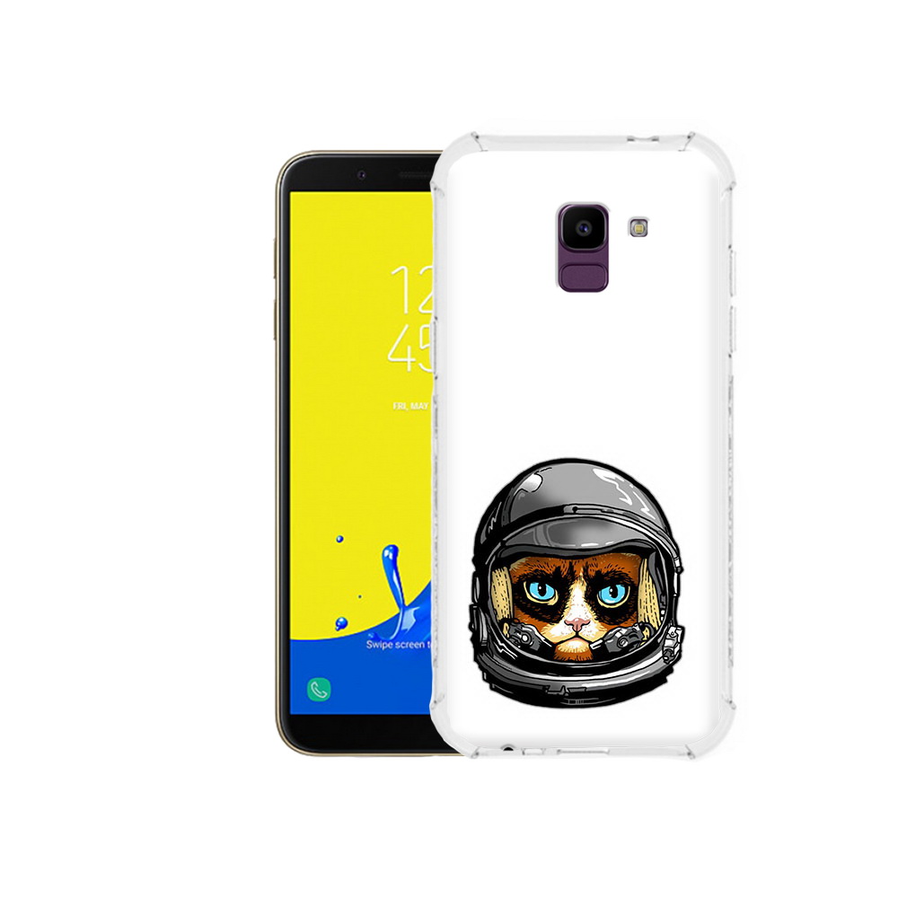 

Чехол MyPads Tocco для Samsung Galaxy J6 (2018) кот космонавт, Прозрачный, Tocco