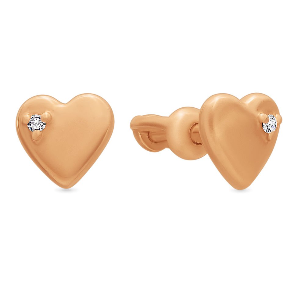 

Серьги из красного золота с фианитом 585Gold 302004942, 302004942