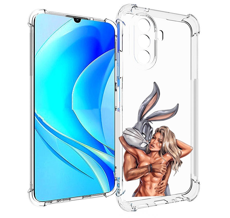 

Чехол MyPads красивая-девушка-с-бак-банни женский для Huawei Nova Y70 / Nova Y70 Plus, Прозрачный, Tocco