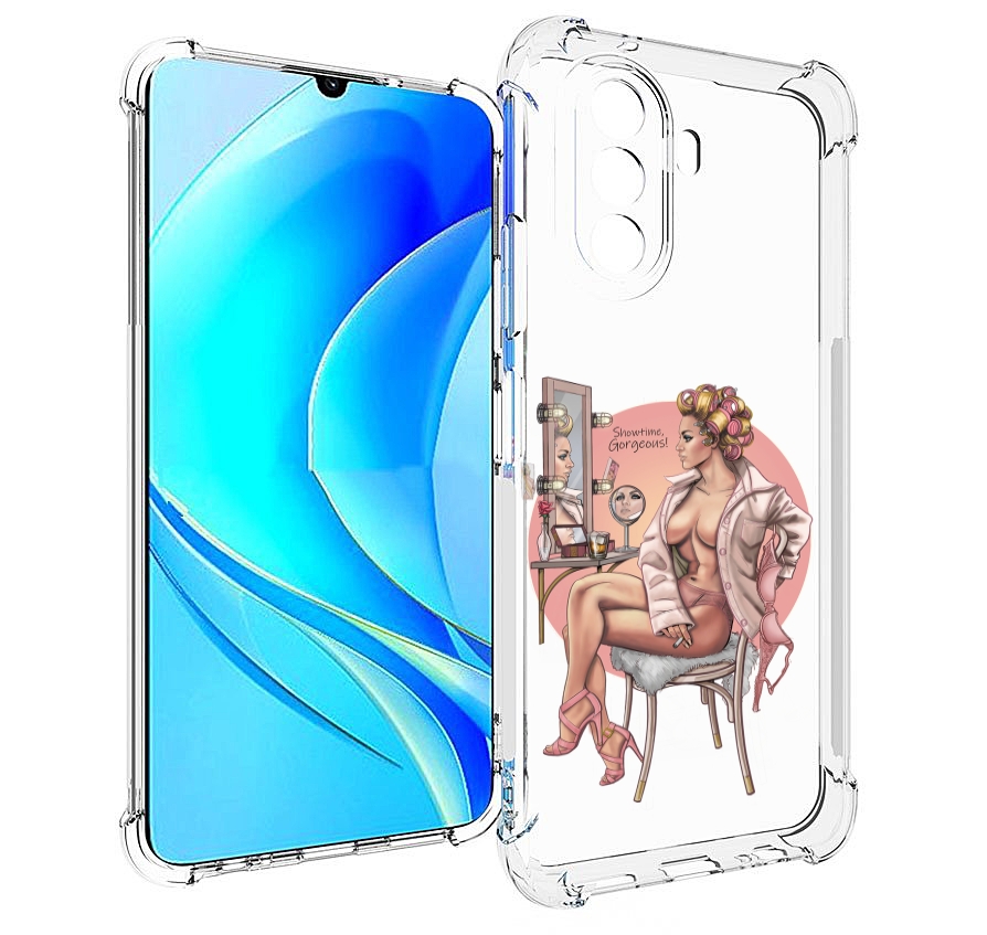 

Чехол MyPads красивая-девушка-с-зеркалом женский для Huawei Nova Y70 / Nova Y70 Plus, Прозрачный, Tocco