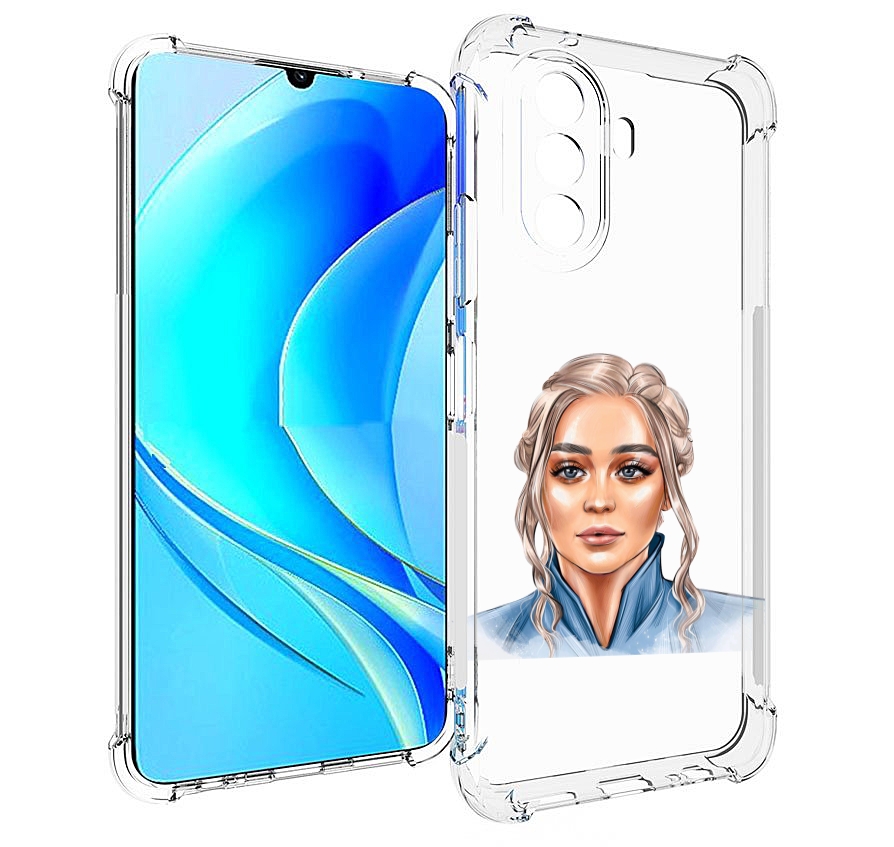 

Чехол MyPads красивая-нарисованная-девушка-блондинка женский для Huawei Nova Y70, Прозрачный, Tocco