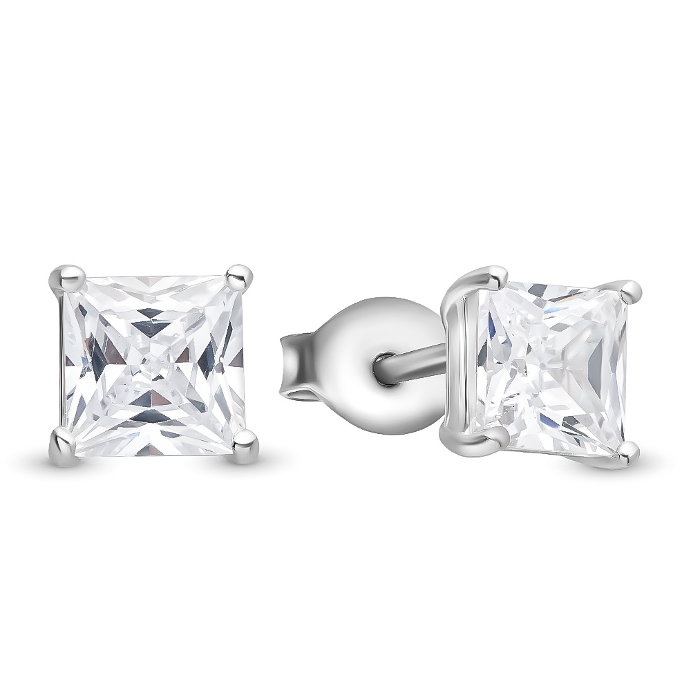 

Серьги пусеты из серебра 585Gold 702006058, фианит, 702006058