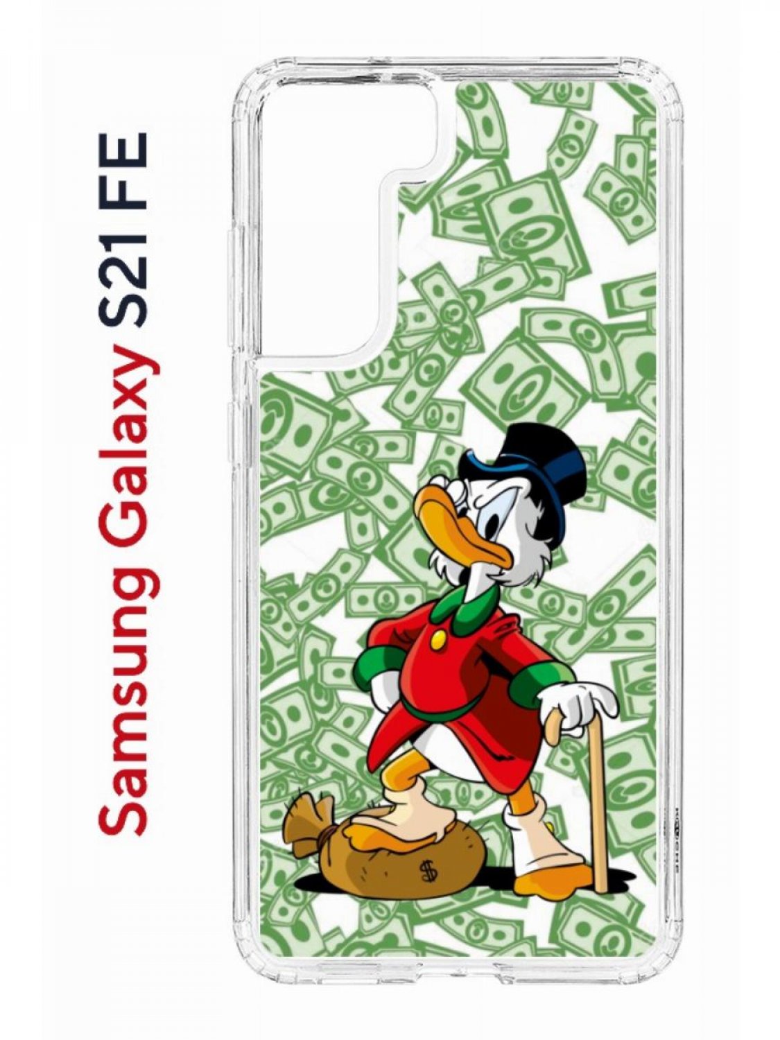 Чехол на Samsung S21 FE Kruche Print MacMoney,противоударный бампер,с защитой камеры