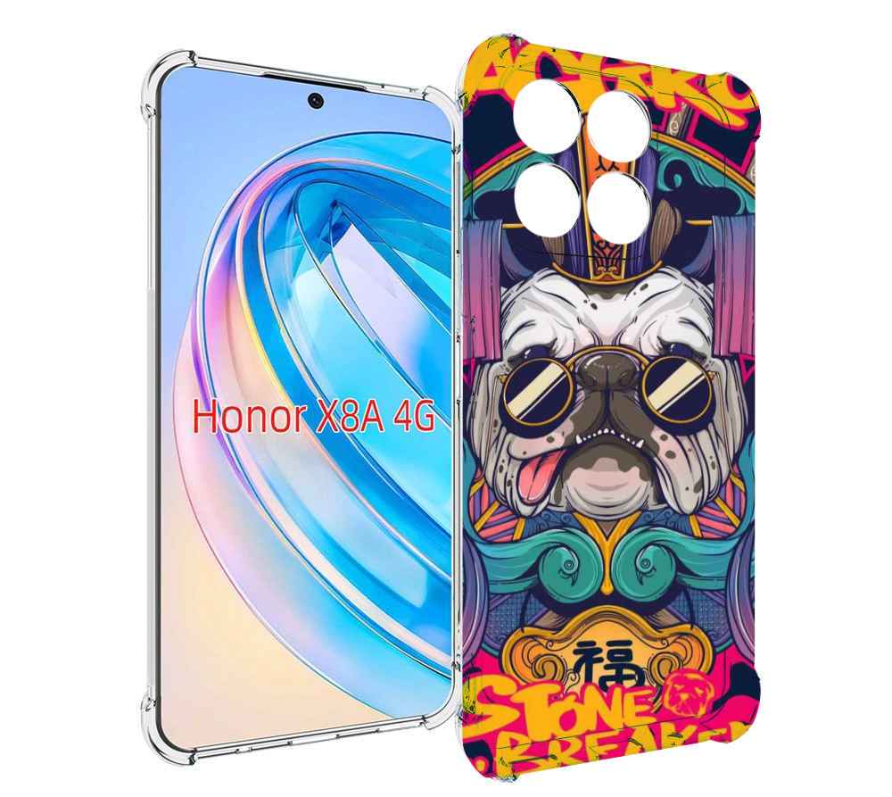

Чехол MyPads мопс агро яркая для Honor X8a, Tocco