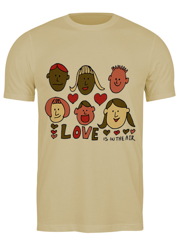 

Футболка мужская Printio Love is in the air бежевая XL, Love is in the air