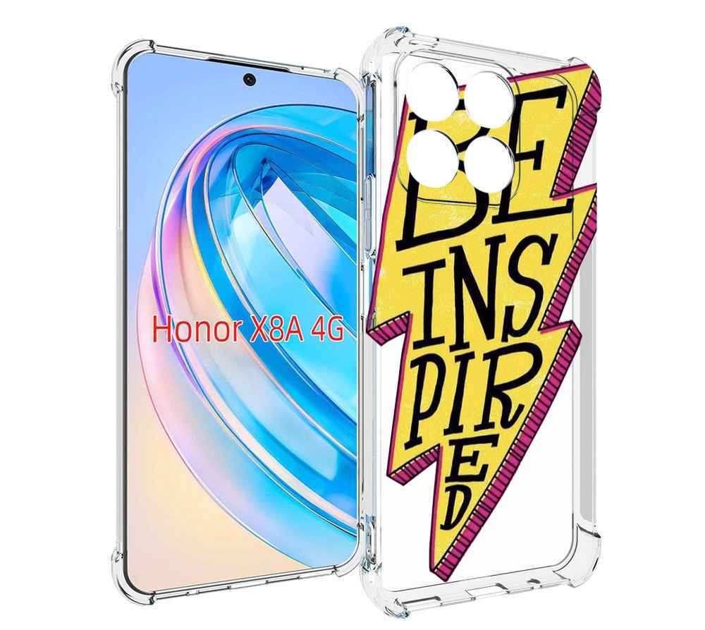 

Чехол MyPads надпись в желтой молнии для Honor X8a, Tocco