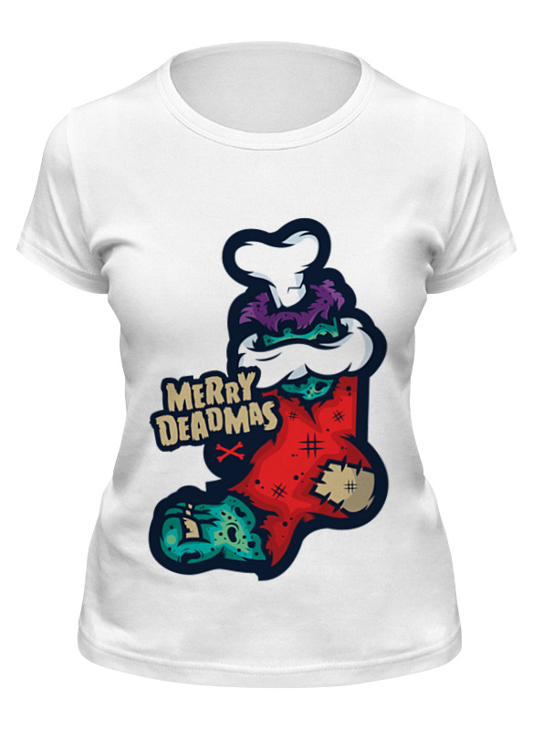 

Футболка женская Printio Merry deadmas белая XL, Белый, Merry deadmas