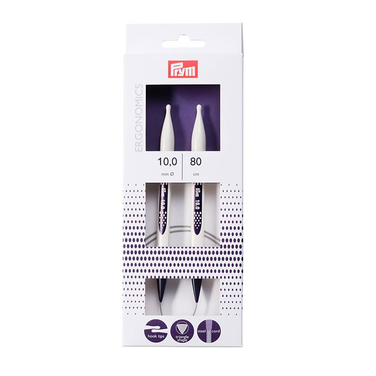 

Спицы круговые Prym Ergonomics, пластик, 10 мм, 80 см