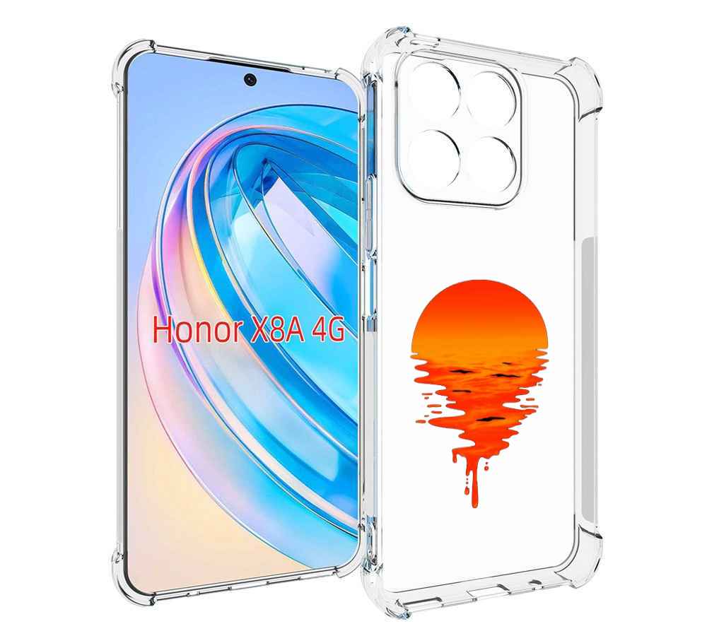 

Чехол MyPads оранжевый закат на воде для Honor X8a, Tocco