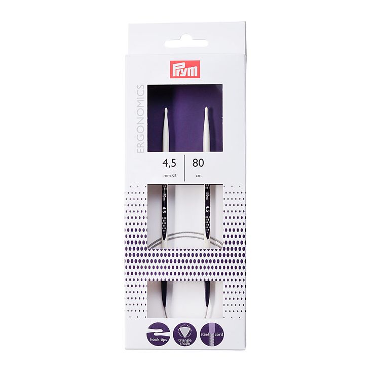 

Спицы круговые Prym Ergonomics, пластик, 4,5 мм, 80 см