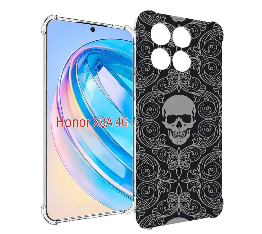 

Чехол MyPads орнамент-черепов для Honor X8a, Tocco