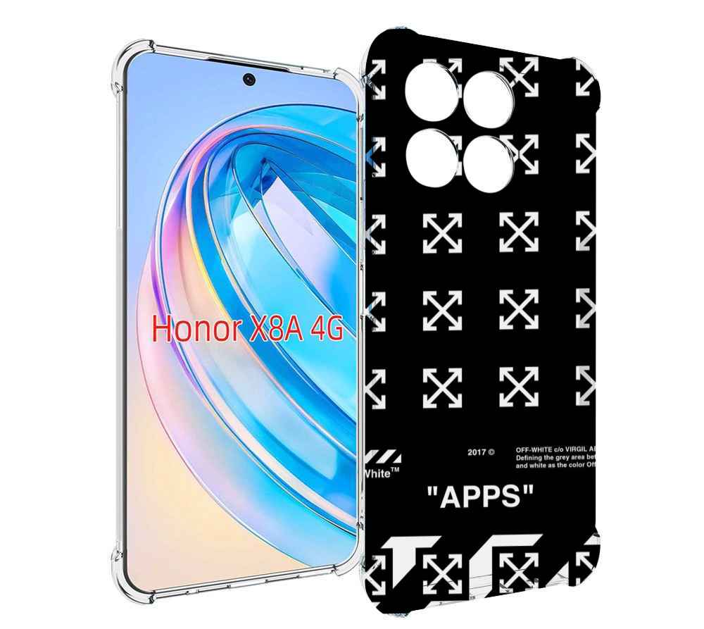 

Чехол MyPads оф-вайт-значки для Honor X8a, Tocco