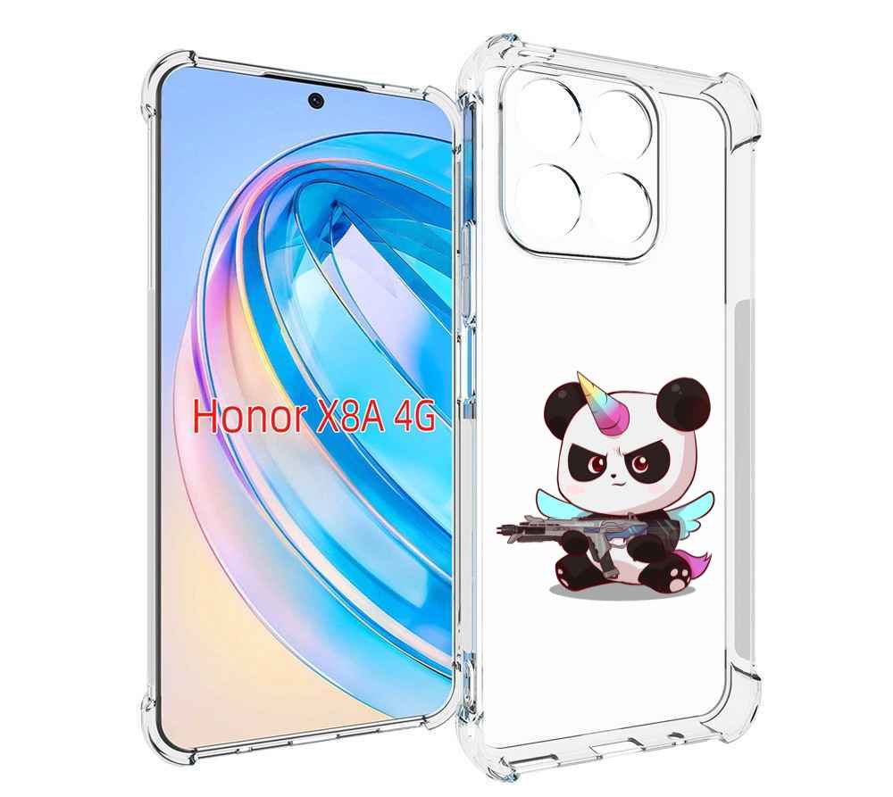 

Чехол MyPads панда-единорог детский для Honor X8a, Tocco