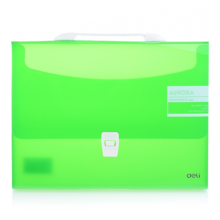 Deli "Aurora", 1 отделение, A4, пластик, S 0,6 мм, цвет зеленый