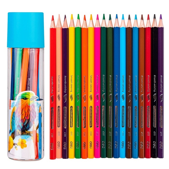 

Deli 18 цветов, "Color Emotion", шестигранные, липа, в пластиковой тубе