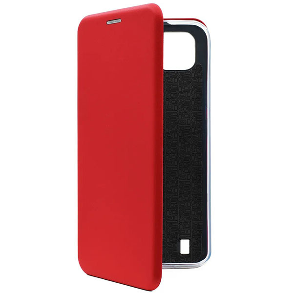 фото Чехол книжка для realme c21 fashion case красный