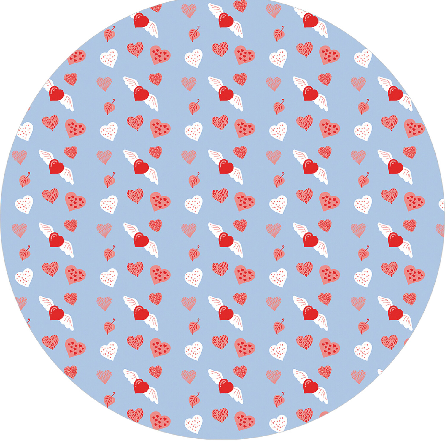 Парео женское Окрыленные сердца голубое, 150x150 см JoyArty. Цвет: голубой
